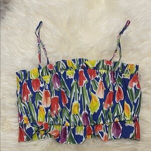 English Factory Multicolor Floral Crop Top